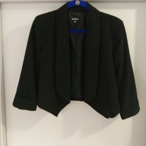 Bebe Cropped Black Blazer